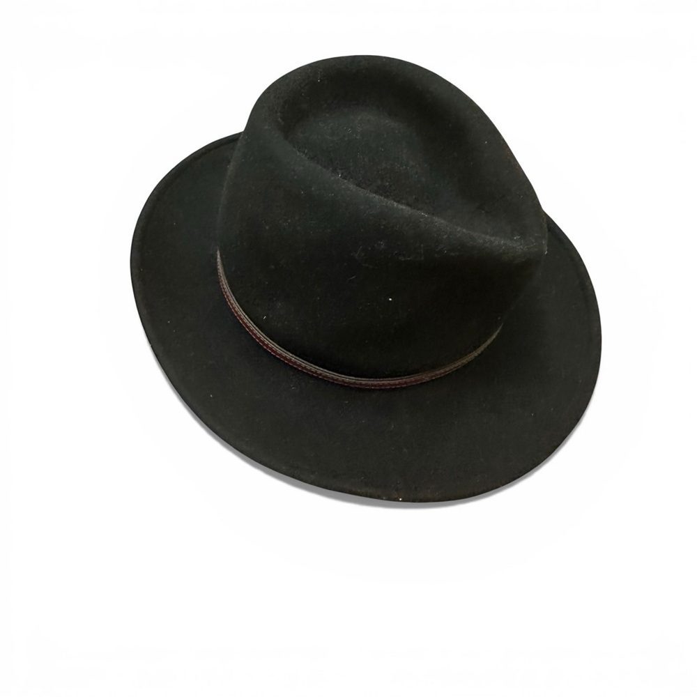 Stetson Crushable Black Wool Fedora Hat XXL Made in USA - Picture 3 of 7